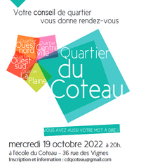 Affiche conseil de quartier Coteau