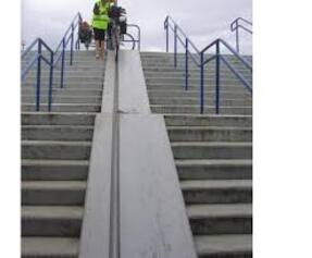 Image d'illustration d'une rampe intégrée à un escalier