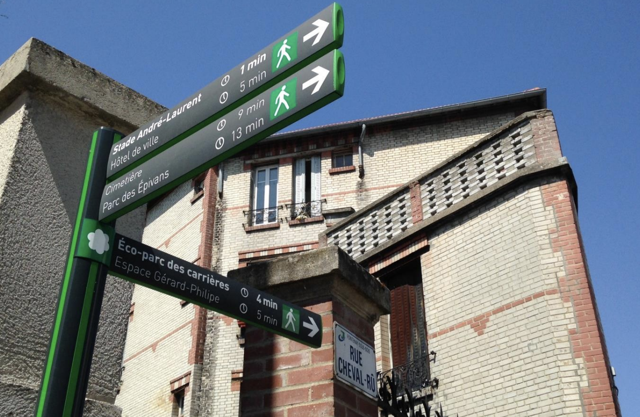 Image média: Jalonnement piéton-vélo pour re(découvrir) Malakoff à pied ou à vélo - Proposition Dynamo