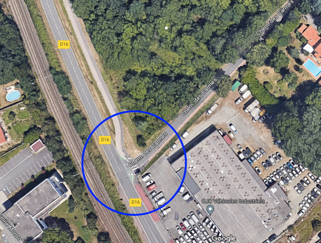Image média: Ajout d'un giratoire à l'intersection du chemin des Carmes et de l'avenue de Labège