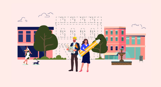 Image média: Projet d'aménagement du cœur de quartier Sept Deniers