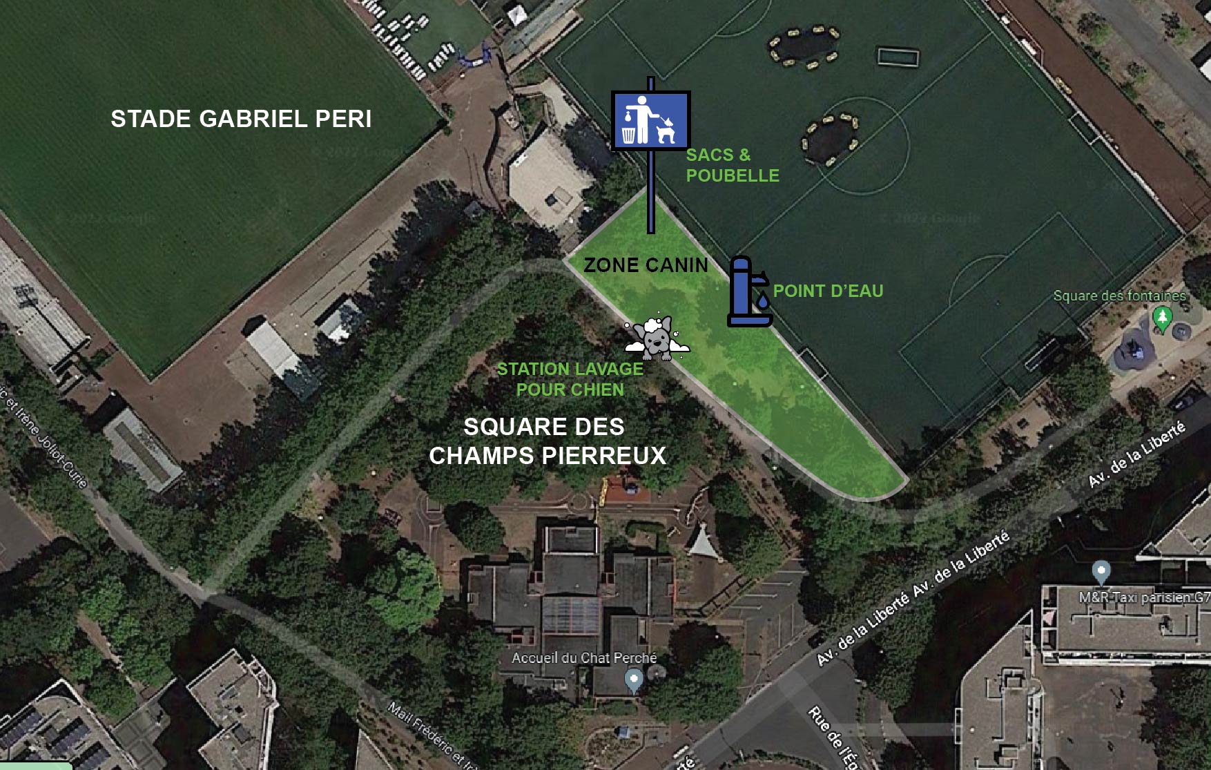Image média: Une Zone Chien au Sq. Des Champs Pierreux