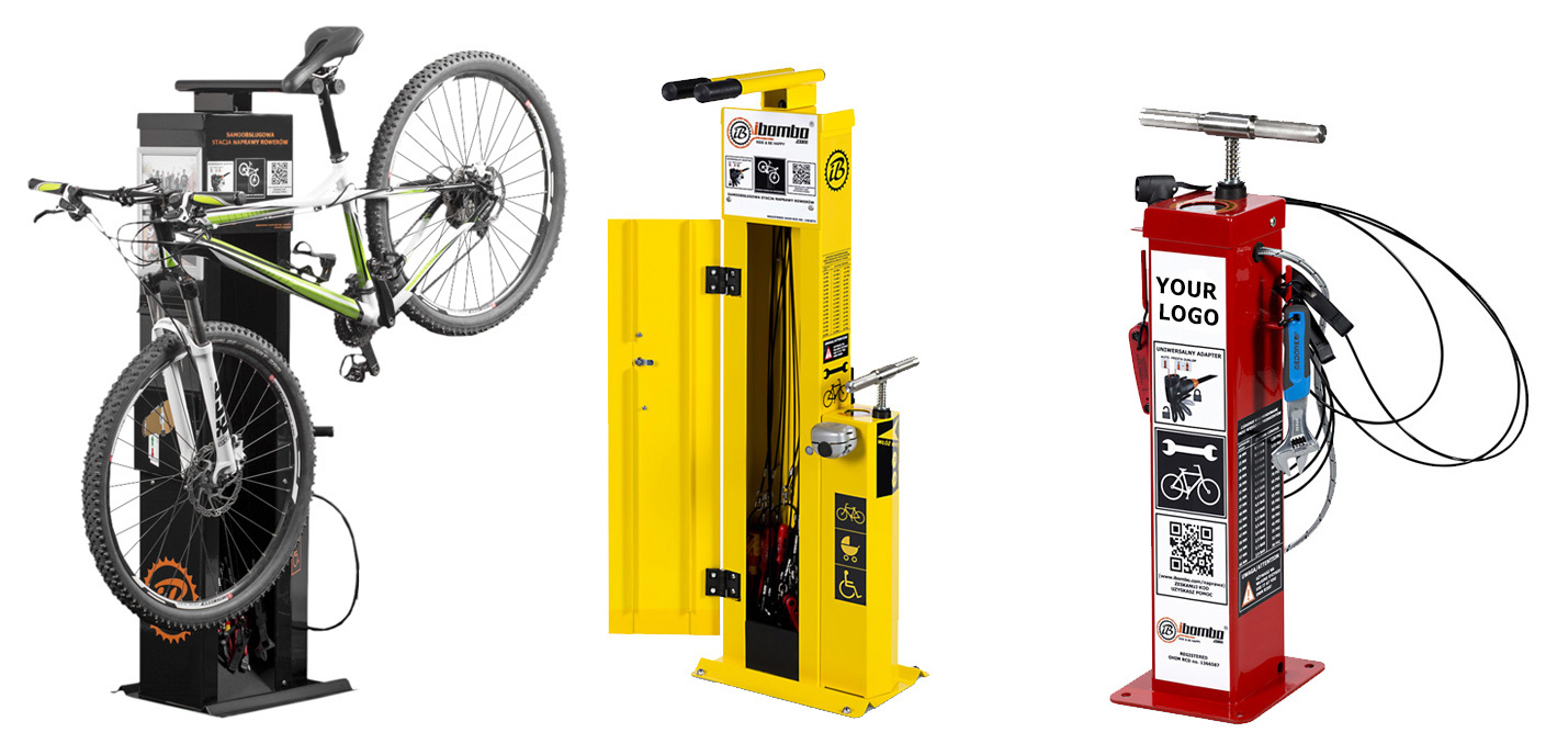 Image média: Bornes de réparation pour vélos