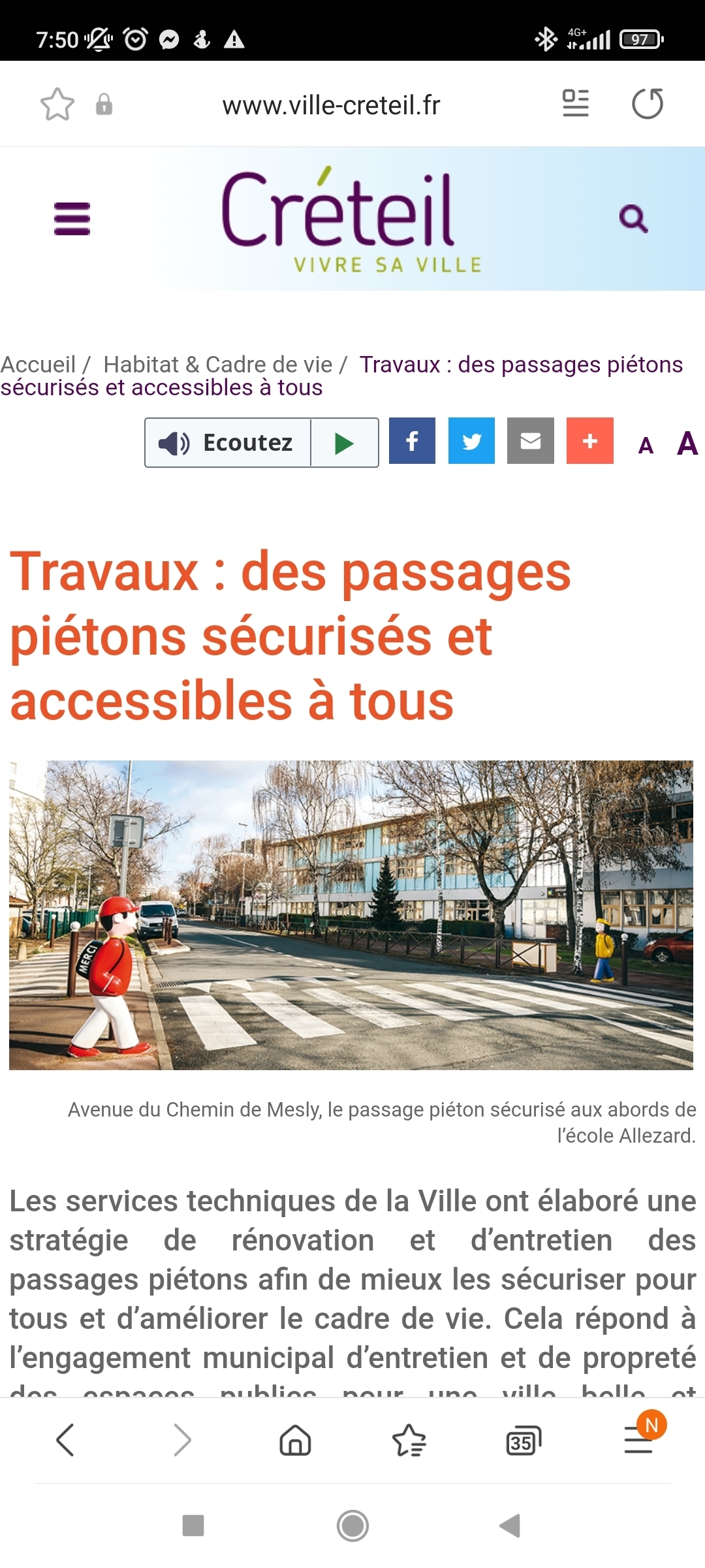 Image média: Signalisation passage piéton drôle et lumineuse