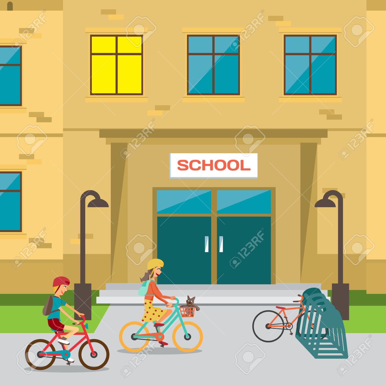Image média: Augmentation du nombre de places de stationnement vélos dans les écoles Jacques Prévert, Paul Langevin, Anne Franck et Gallouédec