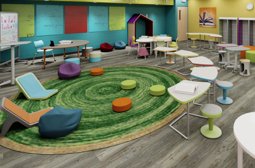 Image média: Des classes flexibles à l'école Ferdinand Buisson, La Riche